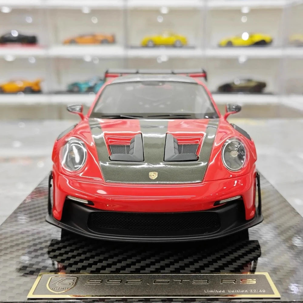 [AI Model] 1:18 Porsche 2023 911 992 GT3 RS Red Model Car Resin