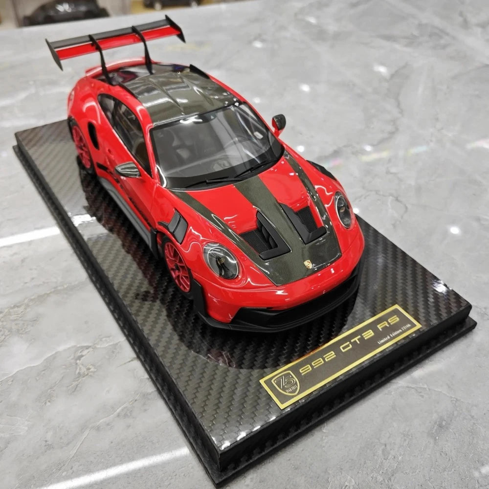 [AI Model] 1:18 Porsche 2023 911 992 GT3 RS Red Model Car Resin