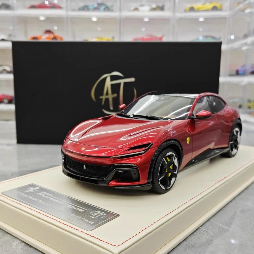 [AT] 1:18 Ferrari 2022 Purosangue Magenta Model Car Resin