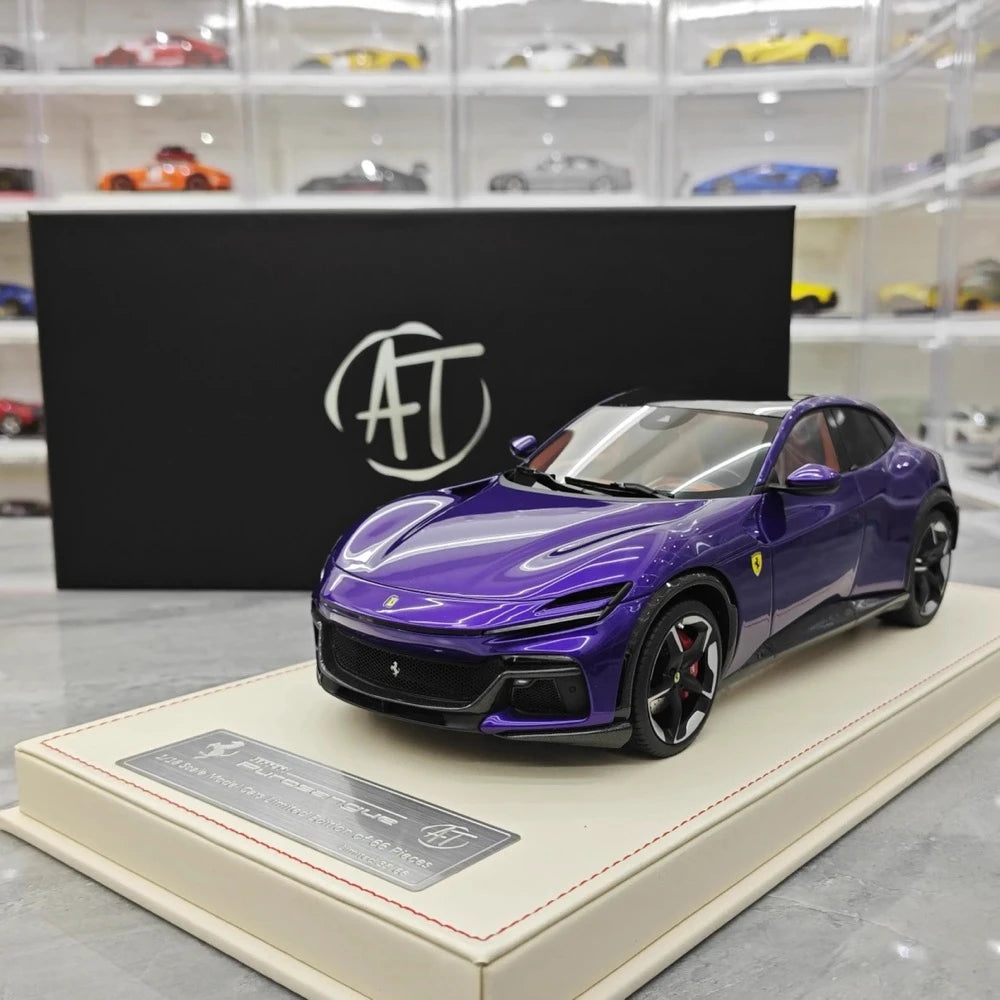 [AT] 1:18 Ferrari 2022 Purosangue Purple Model Car Resin