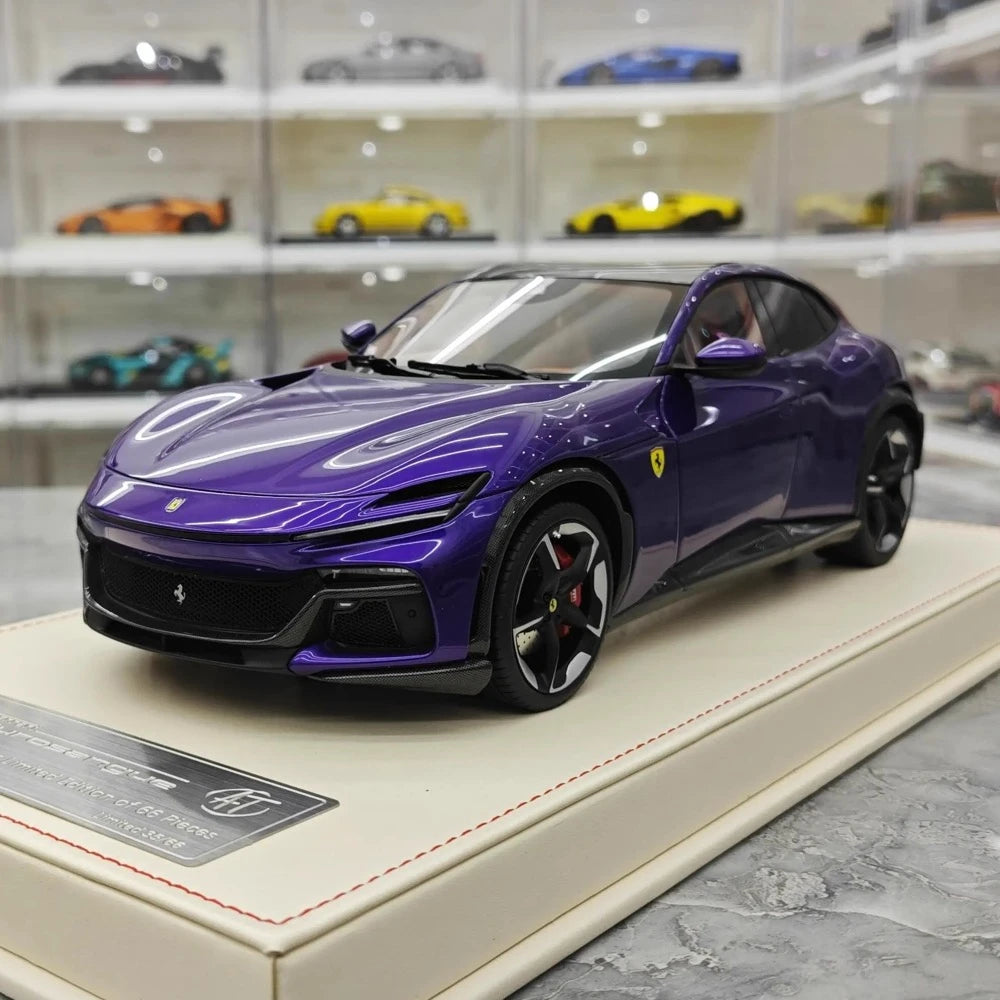 [AT] 1:18 Ferrari 2022 Purosangue Purple Model Car Resin