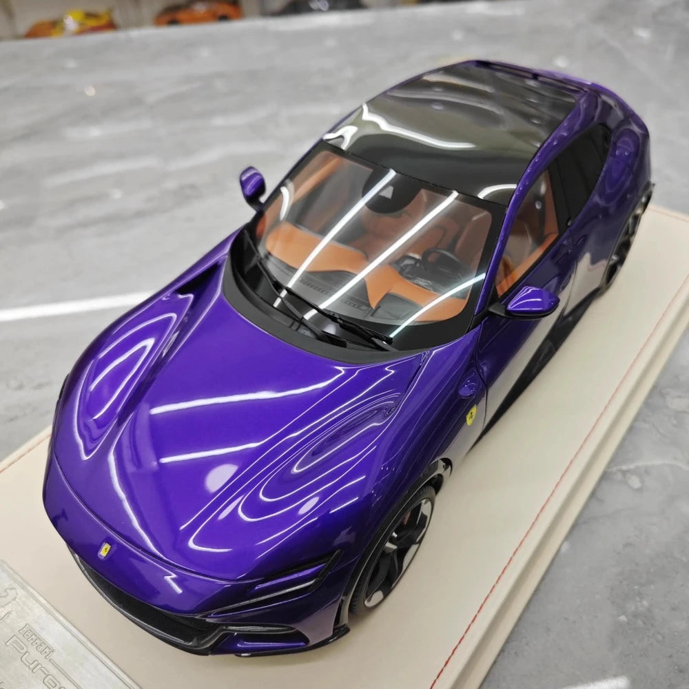 [AT] 1:18 Ferrari 2022 Purosangue Purple Model Car Resin