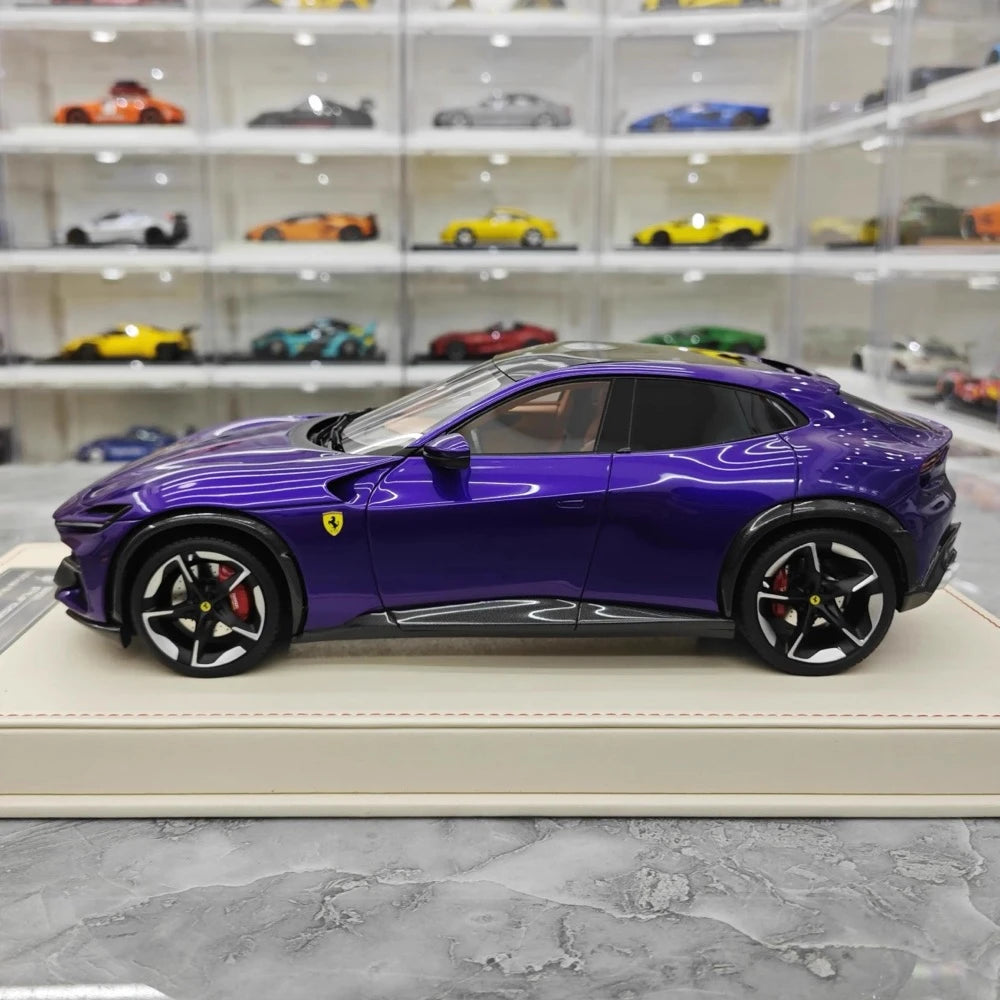 [AT] 1:18 Ferrari 2022 Purosangue Purple Model Car Resin