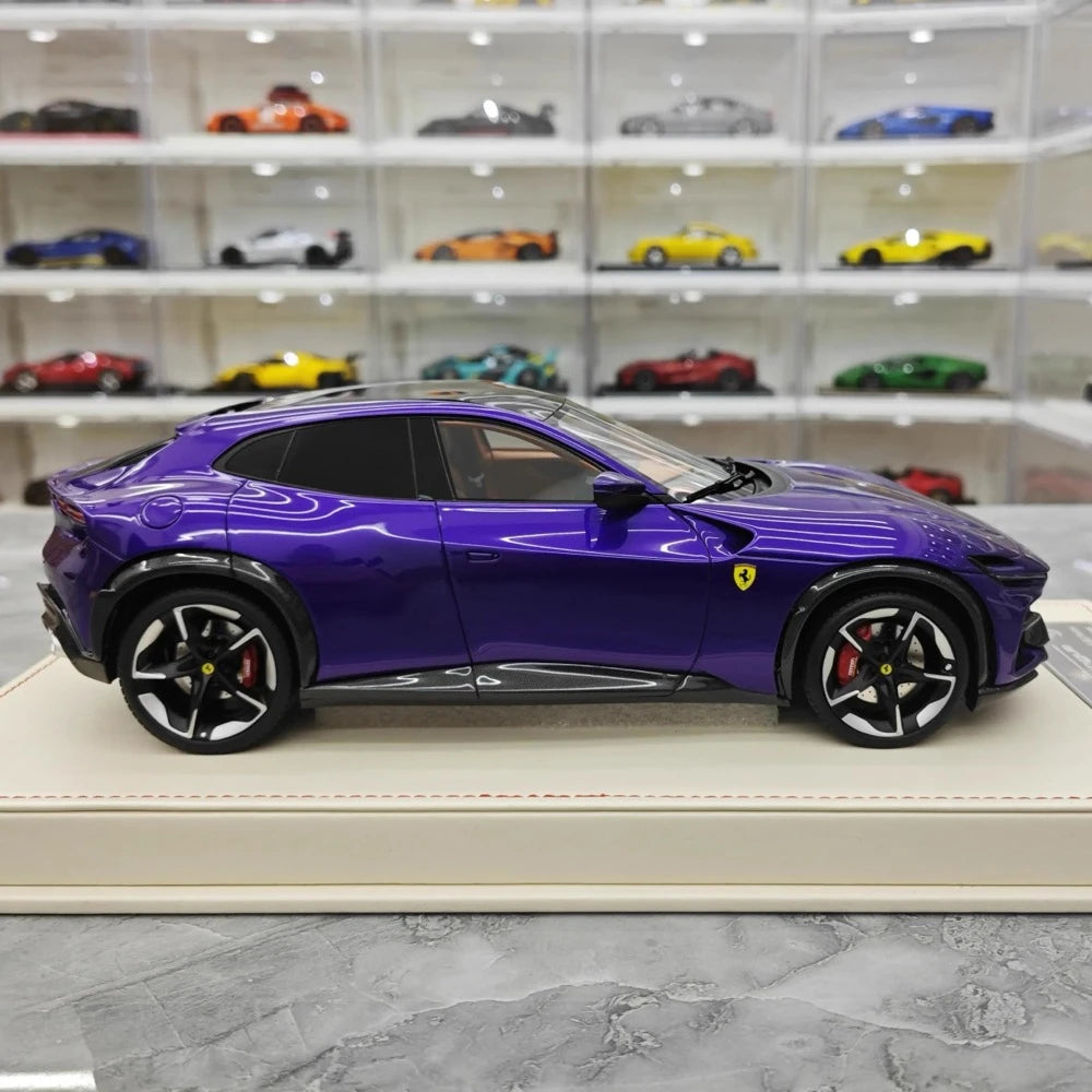 [AT] 1:18 Ferrari 2022 Purosangue Purple Model Car Resin