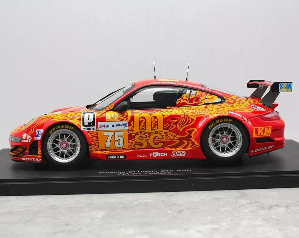 [AutoArt] 1:18 Porsche 2007 911 (997) GT3 RSR Le Mans #75 Model Car Die-Cast