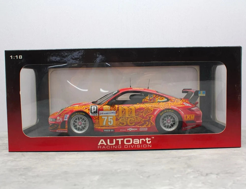 [AutoArt] 1:18 Porsche 2007 911 (997) GT3 RSR Le Mans #75 Model Car Die-Cast