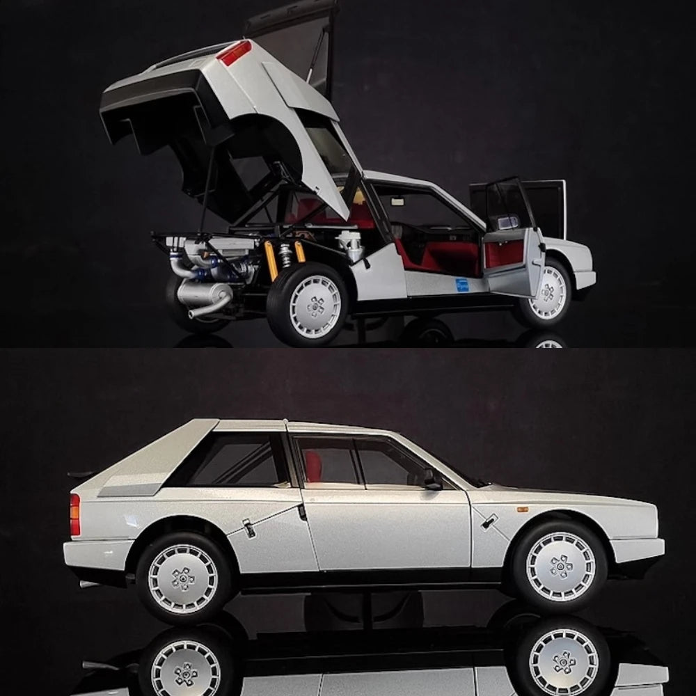 [AutoArt] 1:18 Lancia 1985 Delta S4 argento modellino di auto Die-Cast
