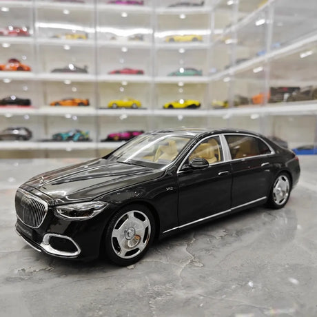 [Almost Real] 1:18 Mercedes-Maybach 2021 S-Class Black Model Car Die-Cast