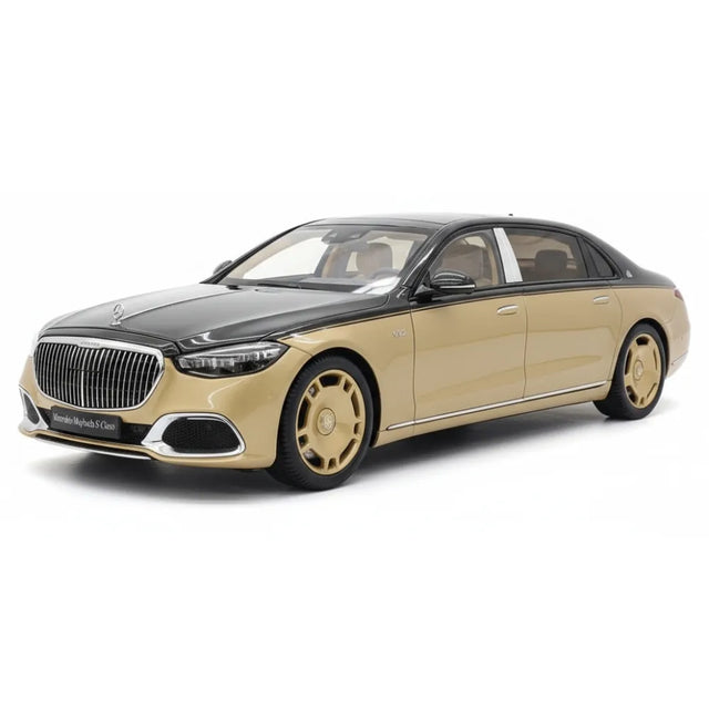 [Almost Real] 1:18 Mercedes-Maybach 2021 S-Class zwart & goud modelauto Die-Cast