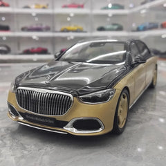 [Almost Real] 1:18 Mercedes-Maybach 2021 S-Class Black & Gold Model Car Die-Cast