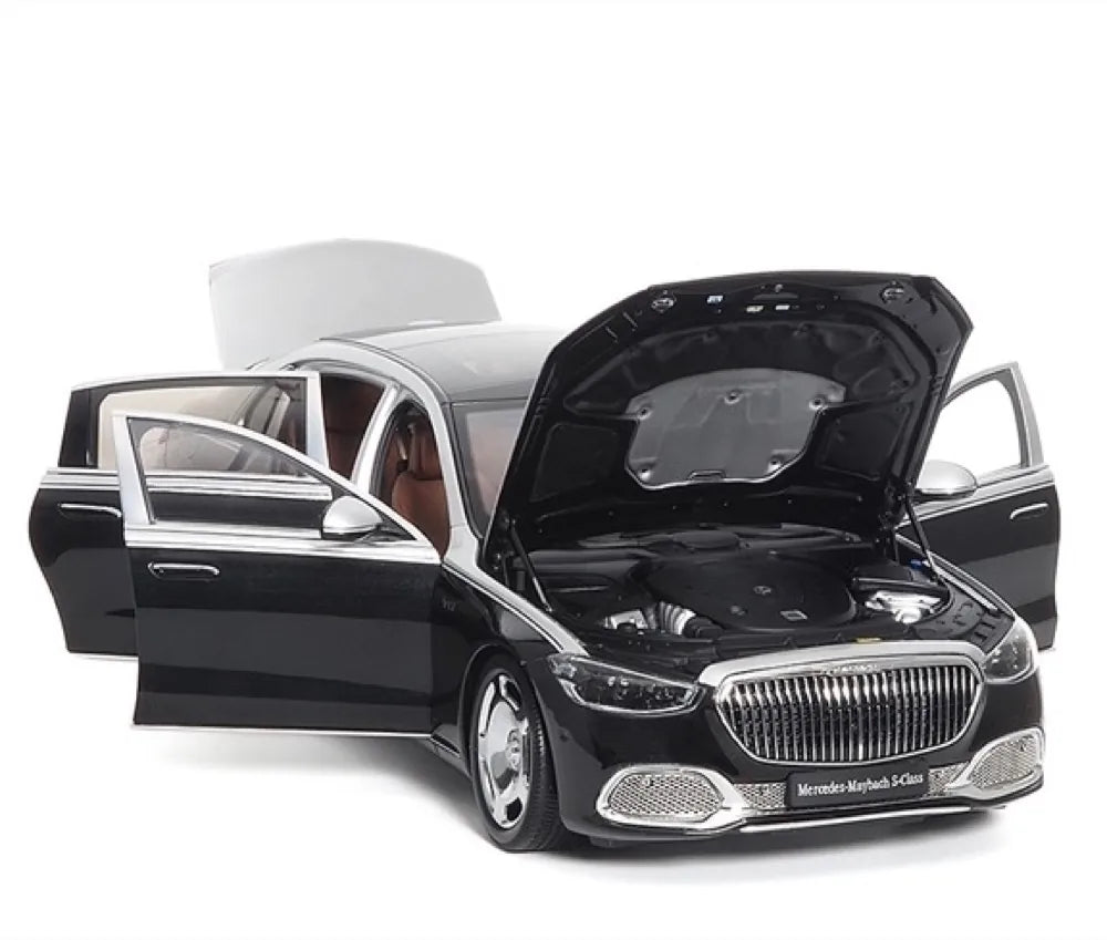 [Almost Real] 1:18 Mercedes-Maybach 2021 S-Class Black & Silver Model Car Die-Cast