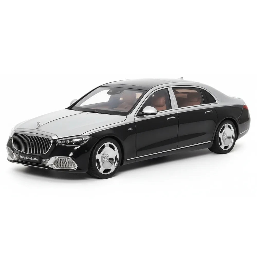 [Almost Real] 1:18 Mercedes-Maybach 2021 S-Class ブラック & シルバー モデルカー Die-Cast