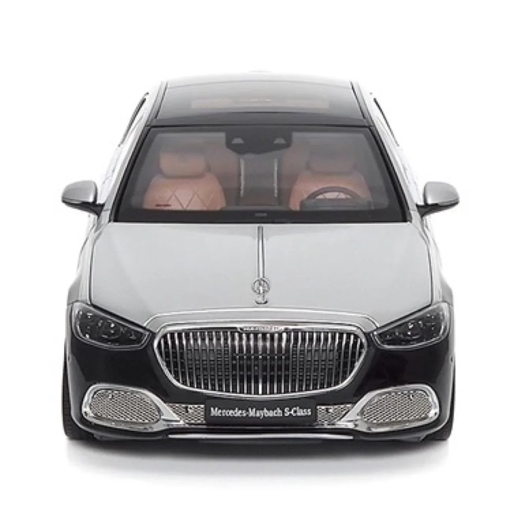 [Almost Real] 1:18 Mercedes-Maybach 2021 S-Class ブラック & シルバー モデルカー Die-Cast