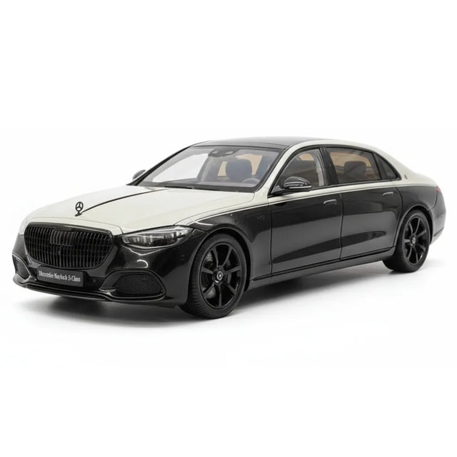 [Almost Real] 1:18 Mercedes-Maybach 2021 S-Class zwart & wit modelauto Die-Cast