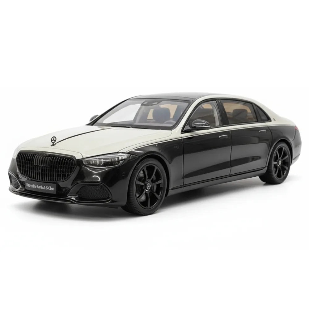 [Almost Real] 1:18 Mercedes-Maybach 2021 S-Class nero & bianco modellino di auto Die-Cast