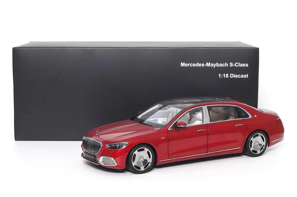 [Almost Real] 1:18 Mercedes-Maybach 2021 S-Class Red Model Car Die-Cast