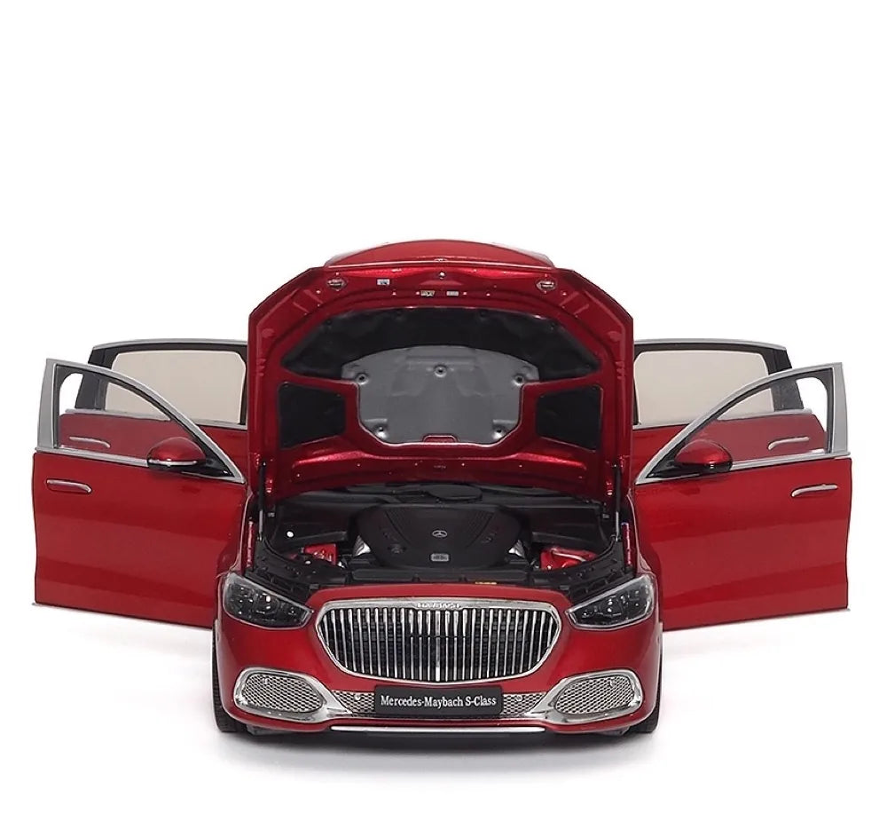 [Almost Real] 1:18 Mercedes-Maybach 2021 S-Class Red Model Car Die-Cast