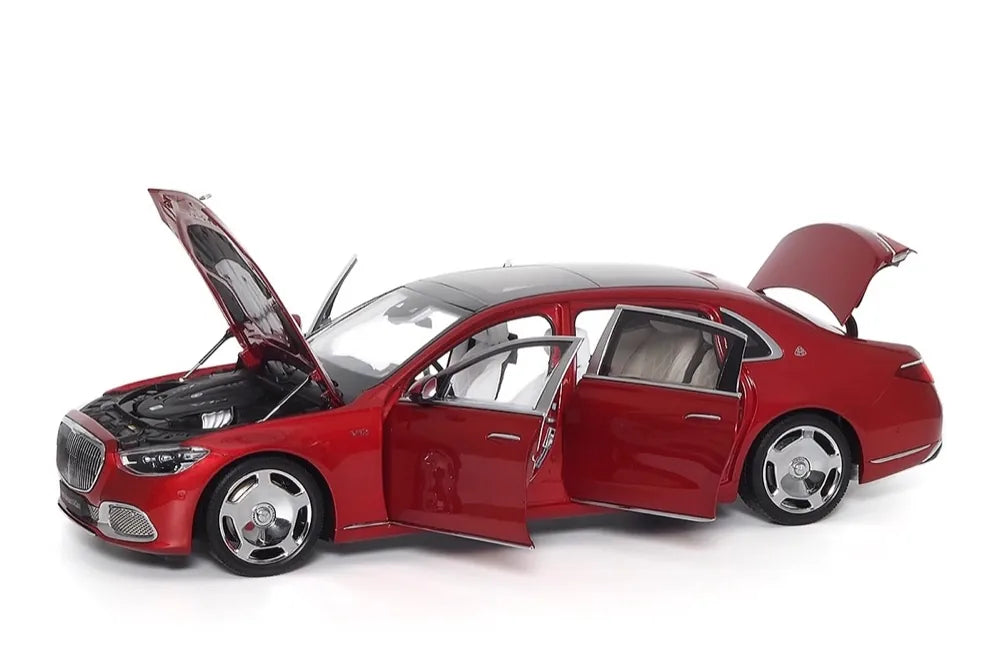 [Almost Real] 1:18 Mercedes-Maybach 2021 S-Class Red Model Car Die-Cast