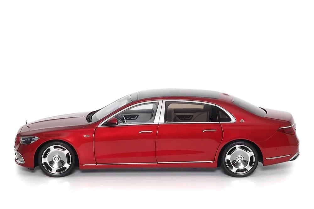 [Almost Real] 1:18 Mercedes-Maybach 2021 S-Class rood modelauto Die-Cast