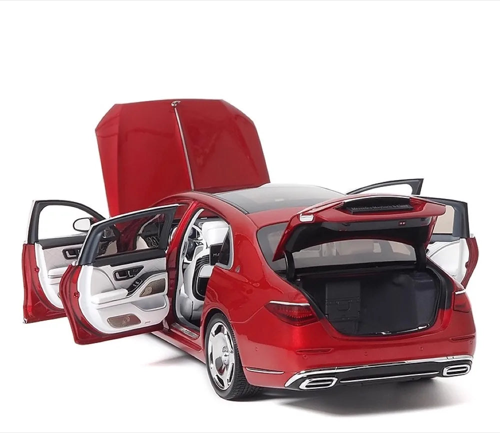 [Almost Real] 1:18 Mercedes-Maybach 2021 S-Class rood modelauto Die-Cast