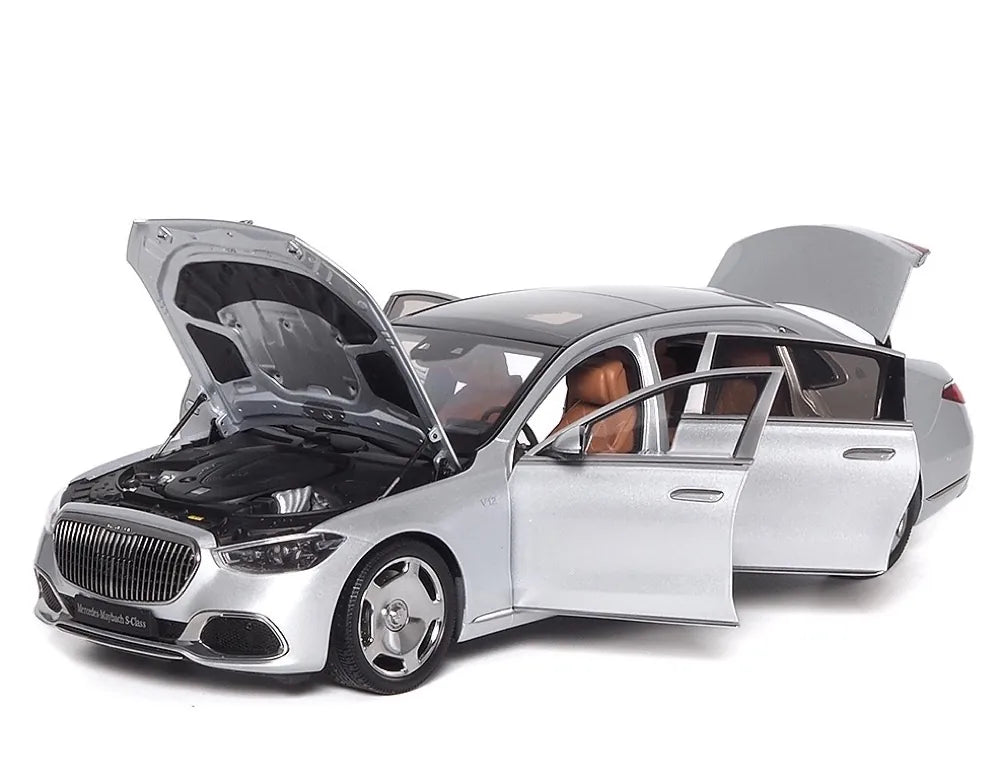 [Almost Real] 1:18 Mercedes-Maybach 2021 S-Class Silver Model Car Die-Cast