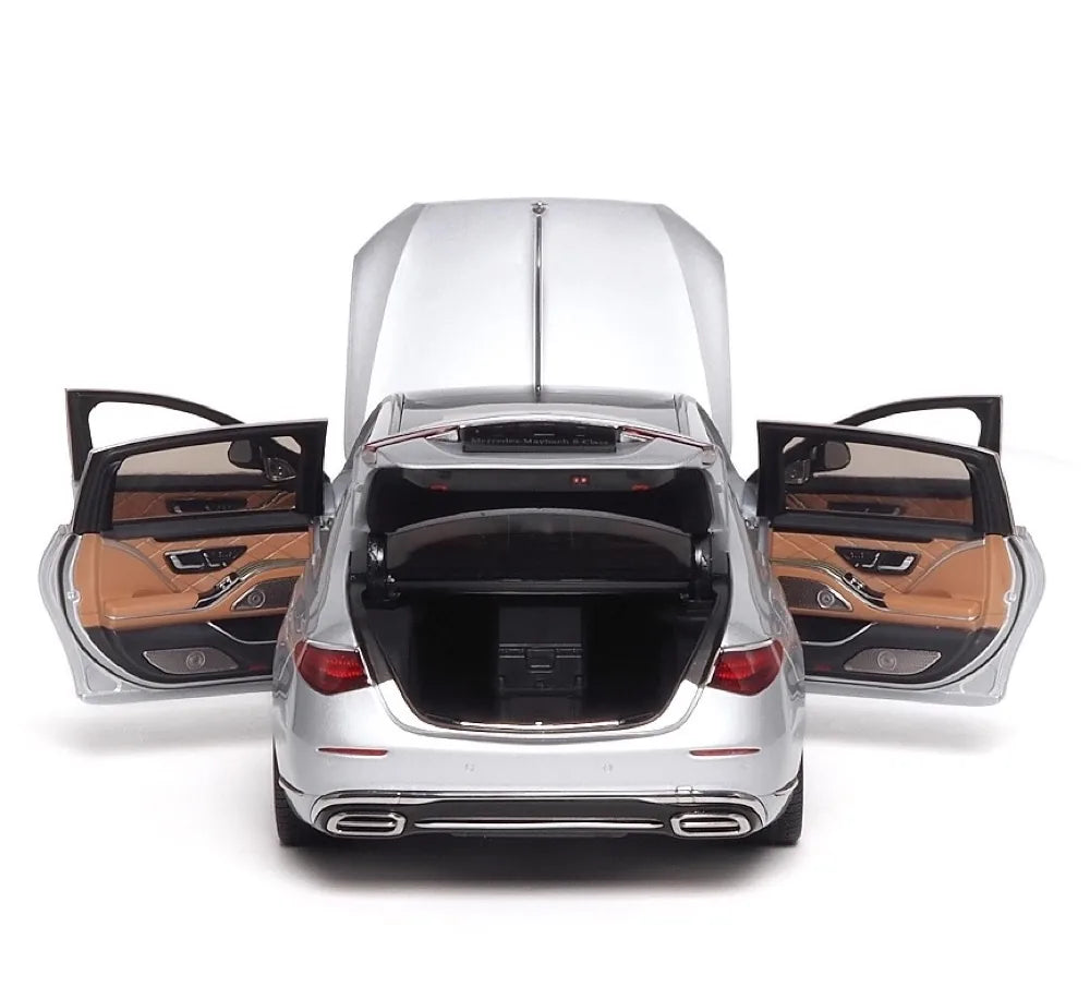 [Almost Real] 1:18 Mercedes-Maybach 2021 S-Class Silver Model Car Die-Cast