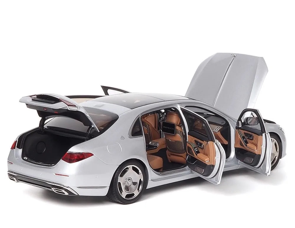 [Almost Real] 1:18 Mercedes-Maybach 2021 S-Class Silver Model Car Die-Cast