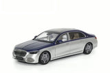 [Almost Real] 1:18 Mercedes-Maybach 2021 S-Class hopea & sininen pienoismalli Die-Cast