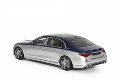 [Almost Real] 1:18 Mercedes-Maybach 2021 S-Class Silver & Blue Model Car Die-Cast