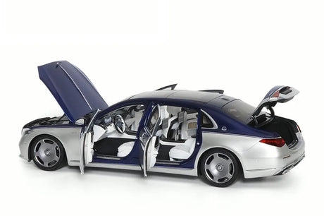 [Almost Real] 1:18 Mercedes-Maybach 2021 S-Class zilver & blauw modelauto Die-Cast