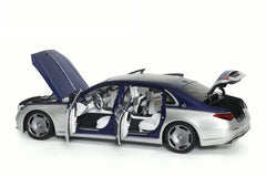 [Almost Real] 1:18 Mercedes-Maybach 2021 S-Class Silver & Blue Model Car Die-Cast
