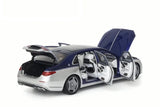 [Almost Real] 1:18 Mercedes-Maybach 2021 S-Class hopea & sininen pienoismalli Die-Cast