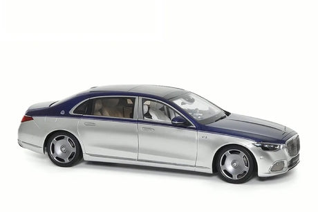 [Almost Real] 1:18 Mercedes-Maybach 2021 S-Class zilver & blauw modelauto Die-Cast