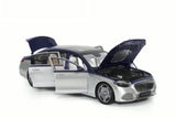 [Almost Real] 1:18 Mercedes-Maybach 2021 S-Class hopea & sininen pienoismalli Die-Cast