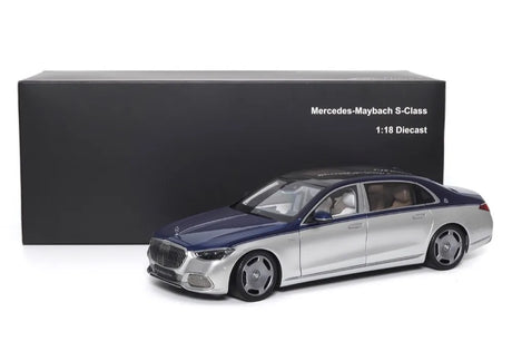 [Almost Real] 1:18 Mercedes-Maybach 2021 S-Class zilver & blauw modelauto Die-Cast