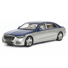[Almost Real] 1:18 Mercedes-Maybach 2021 S-Class Silver & Blue Model Car Die-Cast