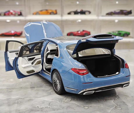 [Almost Real] 1:18 Mercedes-Maybach 2021 S-Class Blue Model Car Die-Cast