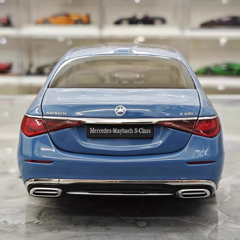 [Almost Real] 1:18 Mercedes-Maybach 2021 S-Class Blue Model Car Die-Cast