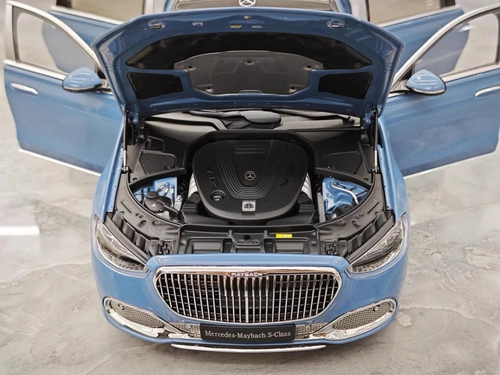 [Almost Real] 1:18 Mercedes-Maybach 2021 S-Class Blue Model Car Die-Cast