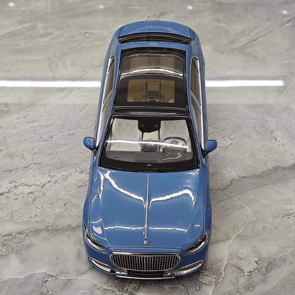 [Almost Real] 1:18 Mercedes-Maybach 2021 S-Class Blue Model Car Die-Cast