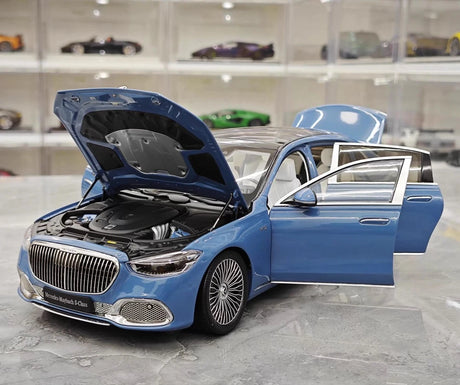 [Almost Real] 1:18 Mercedes-Maybach 2021 S-Class Blue Model Car Die-Cast