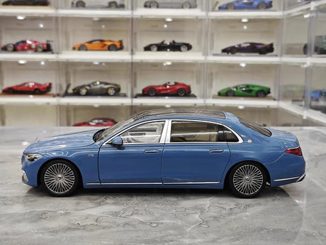 [Almost Real] 1:18 Mercedes-Maybach 2021 S-Class Blue Model Car Die-Cast