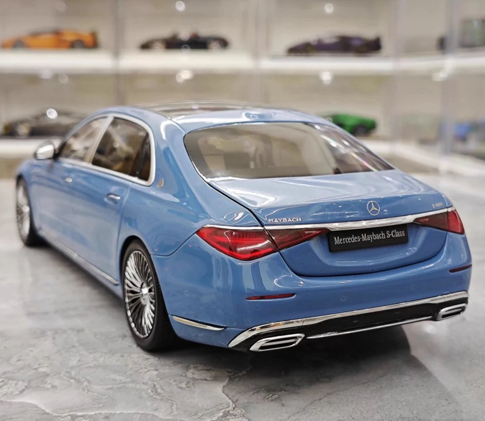 [Almost Real] 1:18 Mercedes-Maybach 2021 S-Class Blue Model Car Die-Cast