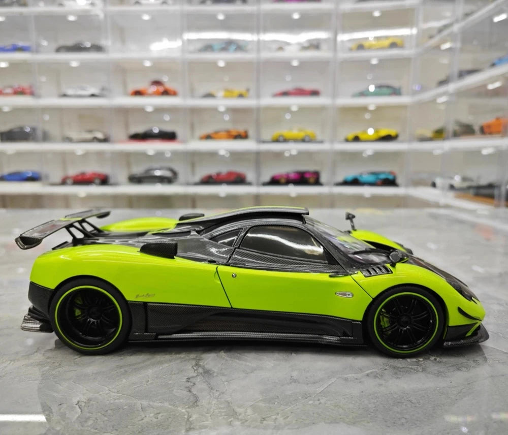 [Almost Real] 1:18 Pagani 2009 Zonda Cinque Coupe Green Model Car Die-Cast