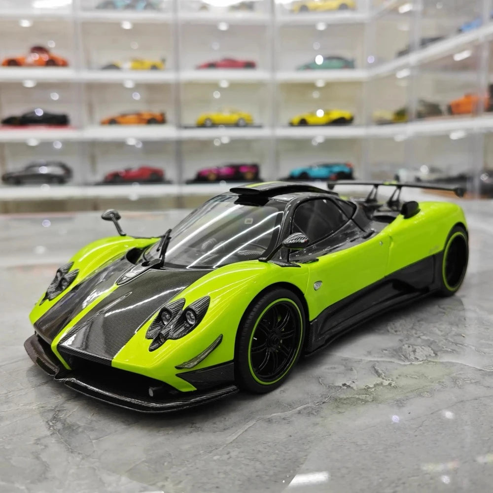 [Almost Real] 1:18 Pagani 2009 Zonda Cinque Coupe Green Model Car Die-Cast