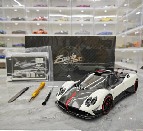 [Almost Real] 1:18 Pagani 2009 Zonda Cinque Coupe White Model Car Die-Cast