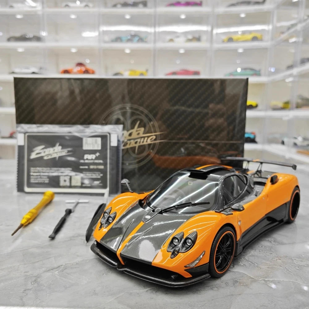 [Almost Real] 1:18 Pagani 2009 Zonda Cinque Coupe Yellow Model Car Die-Cast