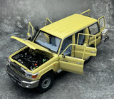 [Almost Real] 1:18 Toyota 2017 Land Cruiser 76 Series geel modelauto Die-Cast