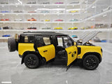 [Almost Real] 1:18 Land Rover 2021 Defender 90 Trophy Livery Yellow & Black Model Car Die-Cast