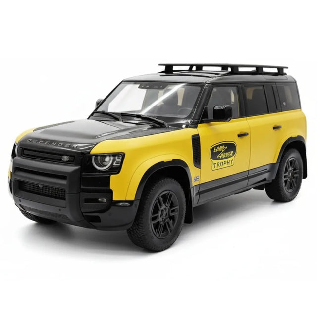 [Almost Real] 1:18 Land Rover 2021 Defender 90 Trophy Livery Yellow & Black Model Car Die-Cast